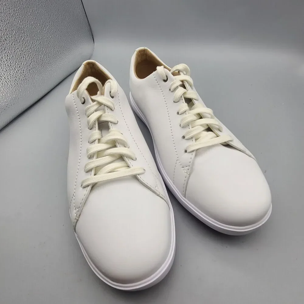 Cole Haan Grand Crosscourt II White Leather Lace-up Sneakers Women Sz 10 new